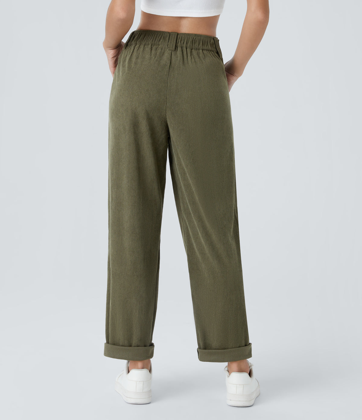 Verde Bruma - Pantalón de pana casual 2