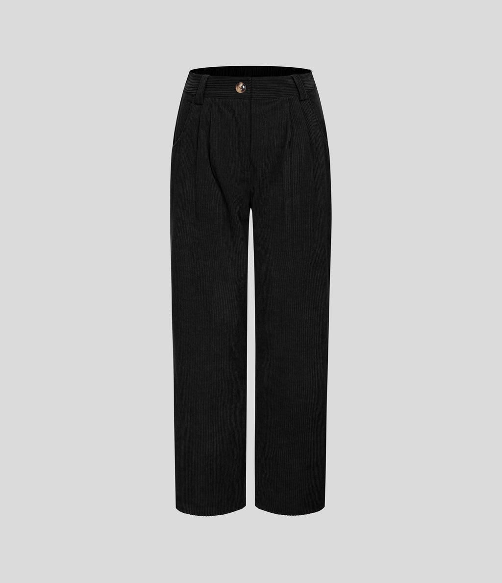 Negro - Pantalón de pana casual 8