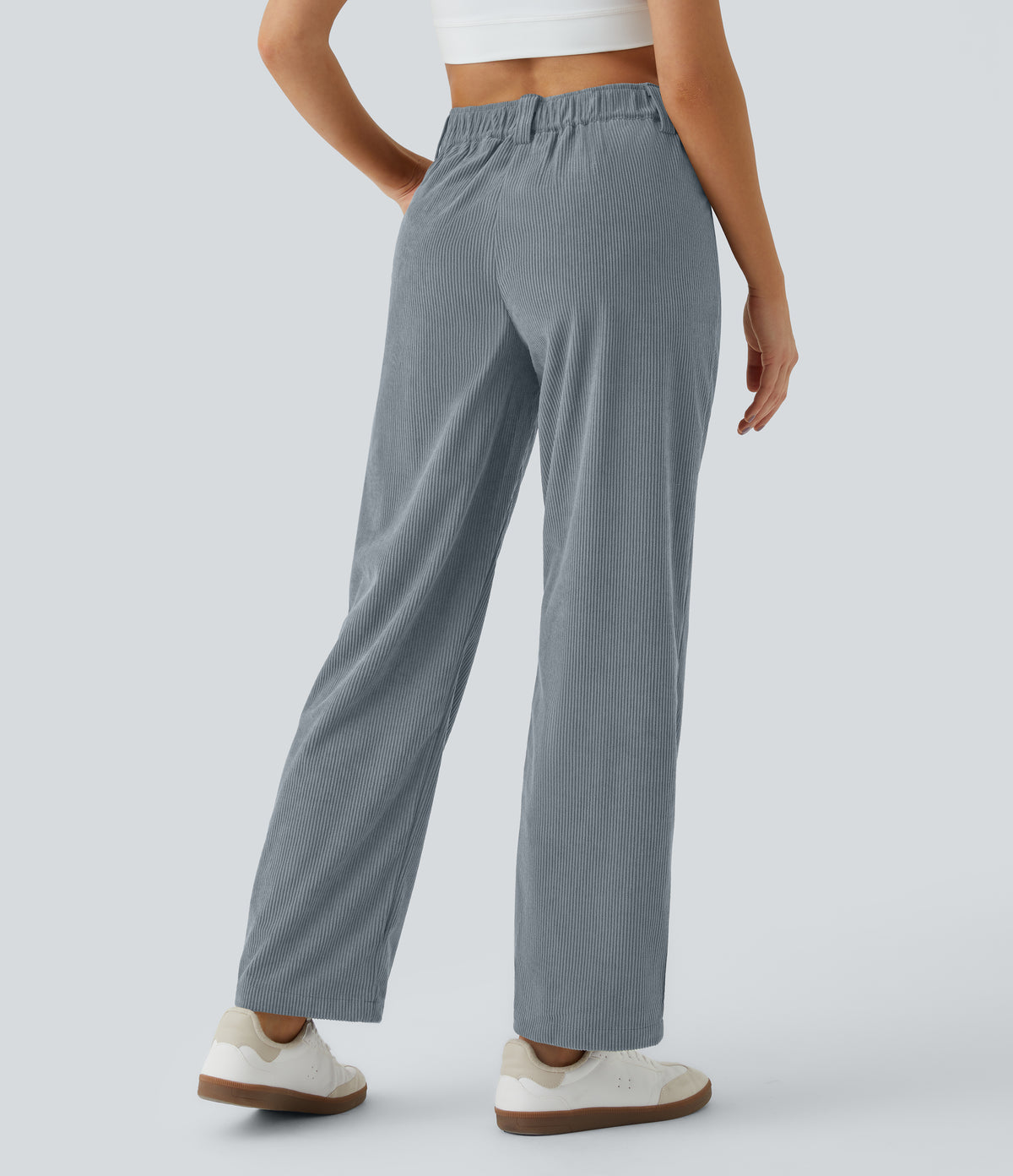 Gris Azulado - Pantalón de pana casual 2