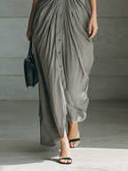 Sefora | Vestido largo plisado
