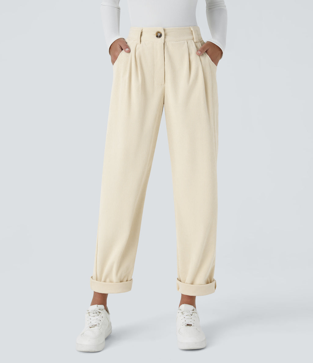 Blanco Cisne - Pantalón de pana casual 3