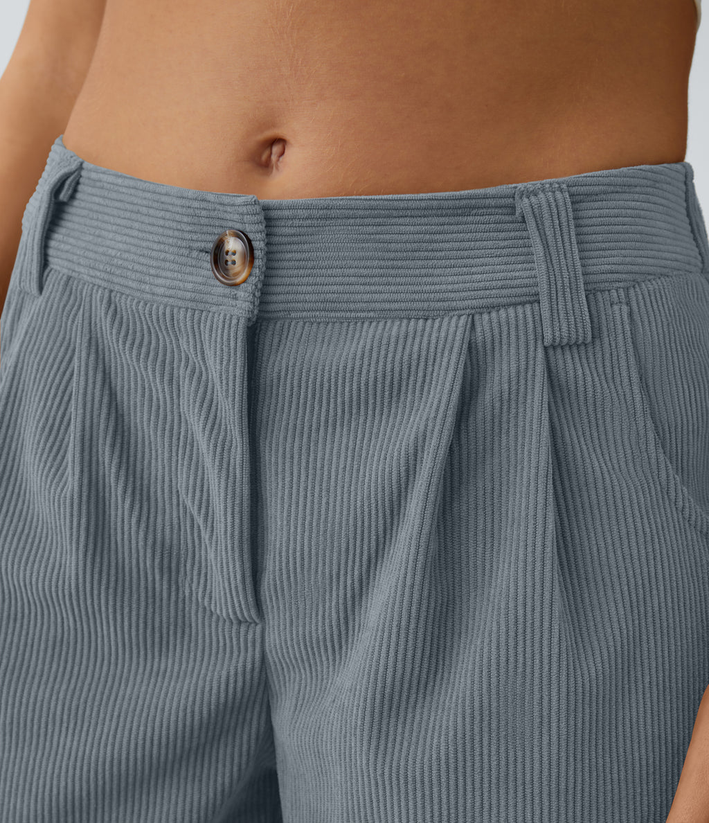 Gris Azulado - Pantalón de pana casual 4
