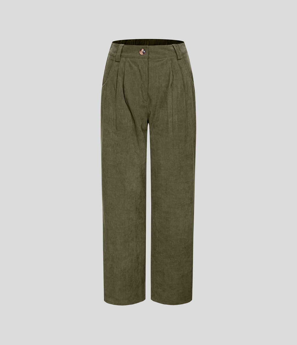 Verde Bruma - Pantalón de pana casual 8