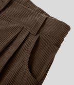 Marrón Café - Pantalón de pana casual 7