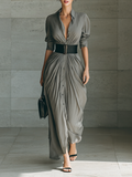 Sefora | Vestido largo plisado