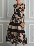 Maria - Vestido Midi Elegante de Encaje