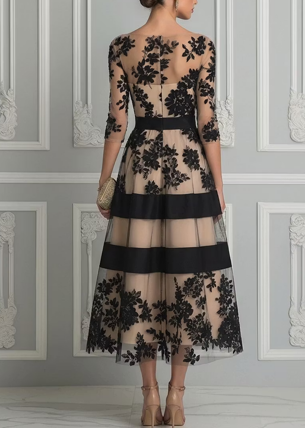 Maria - Vestido Midi Elegante de Encaje