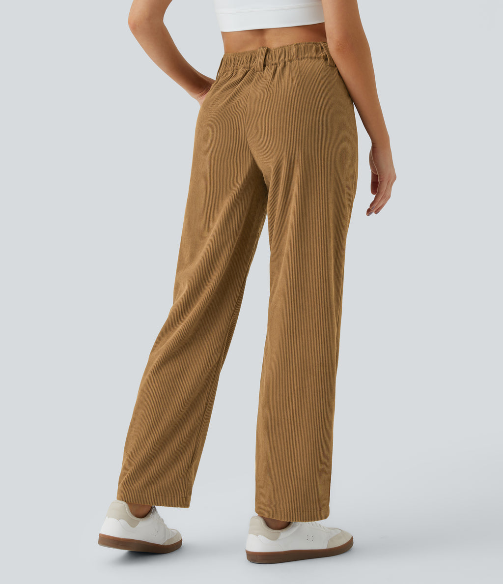 Marrón Hueso - Pantalón de pana casual 2