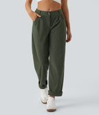 Verde Caza - Pantalón de pana casual 3