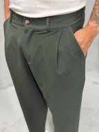 Pantalón MADRID con pinzas verde 5