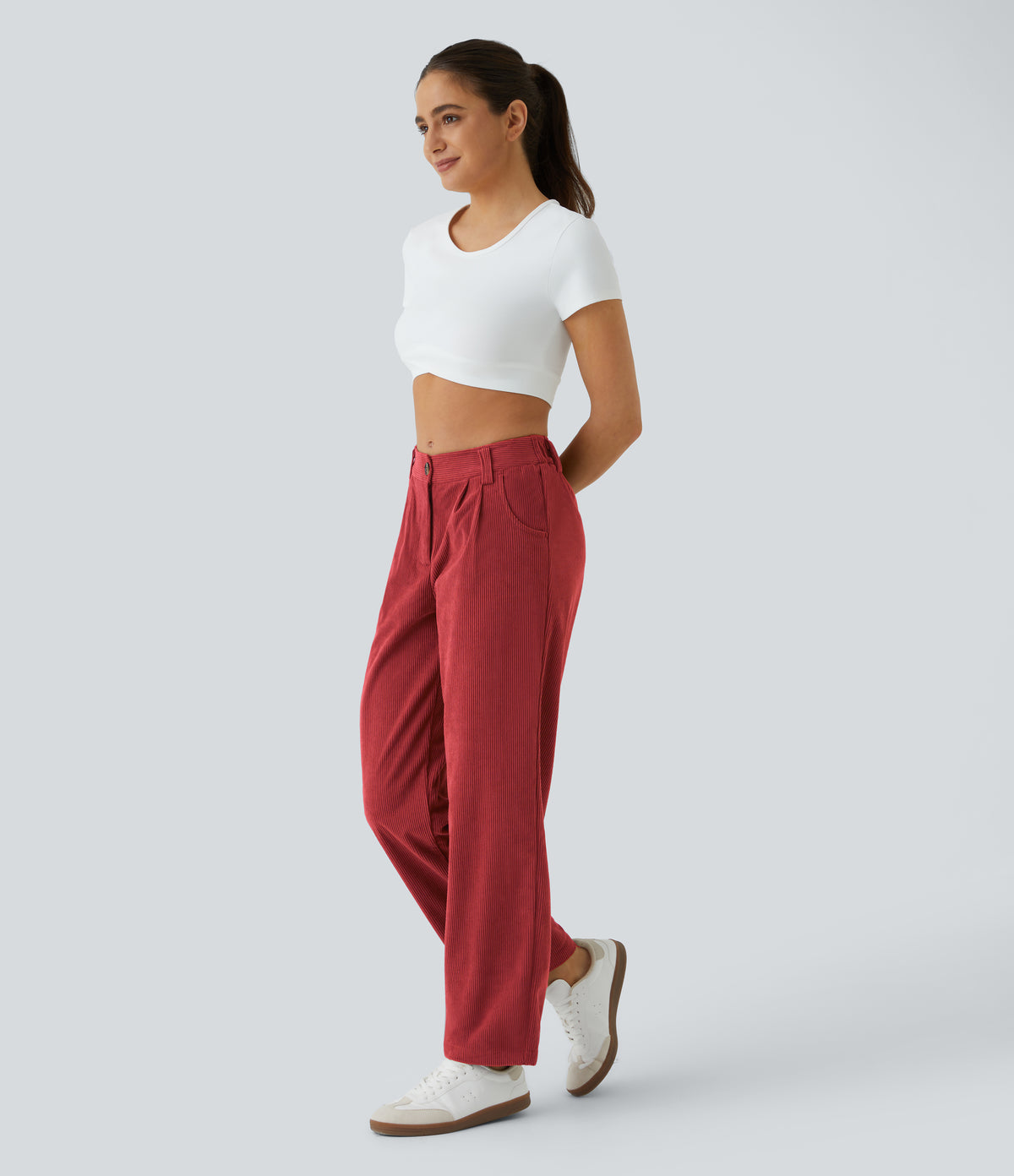 Manzana Asada - Pantalón de pana casual 5