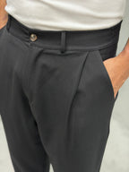 Pantalón MADRID con pinzas negro 5