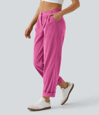 Rojo Violáceo - Pantalón de pana casual 1