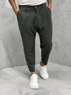 Pantalón MADRID con pinzas verde 2