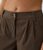 Marrón Café - Pantalón de pana casual 4