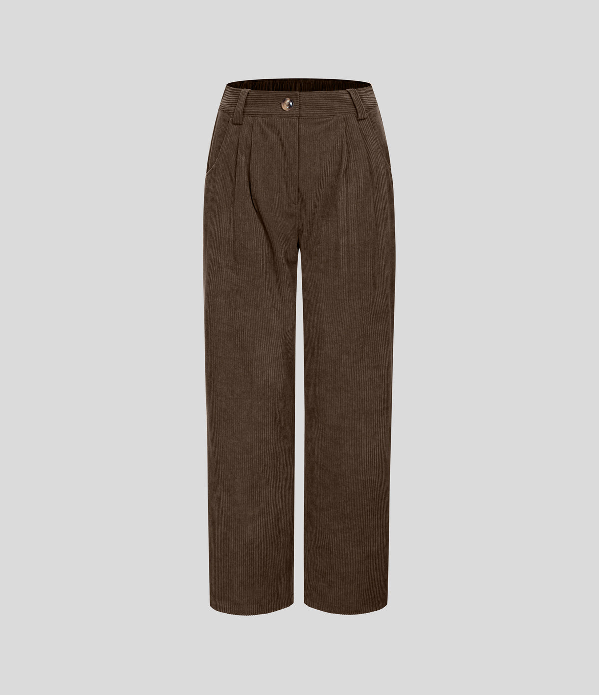 Marrón Café - Pantalón de pana casual 6