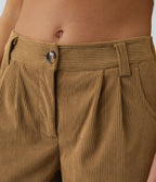 Marrón Hueso - Pantalón de pana casual 4