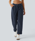 Azul Niebla - Pantalón de pana casual 3