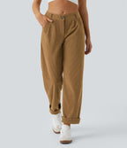 Marrón Hueso - Pantalón de pana casual 3
