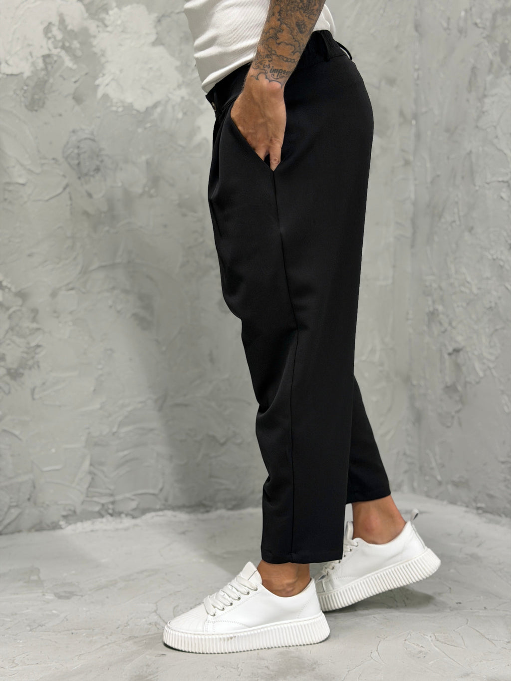 Pantalón MADRID con pinzas negro 3