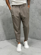 Pantalón MADRID con pinzas taupe 2