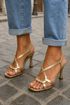 Eliana | Tacones Dorados de Mujer