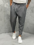 Pantalón MADRID con pinzas gris oscuro 2