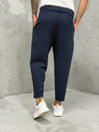 Pantalón MADRID con pinzas azul 4