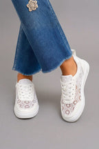 Dentelle | Zapatillas de Encaje Floral