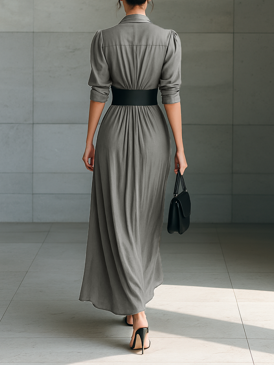 Sefora | Vestido largo plisado