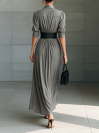 Sefora | Vestido largo plisado