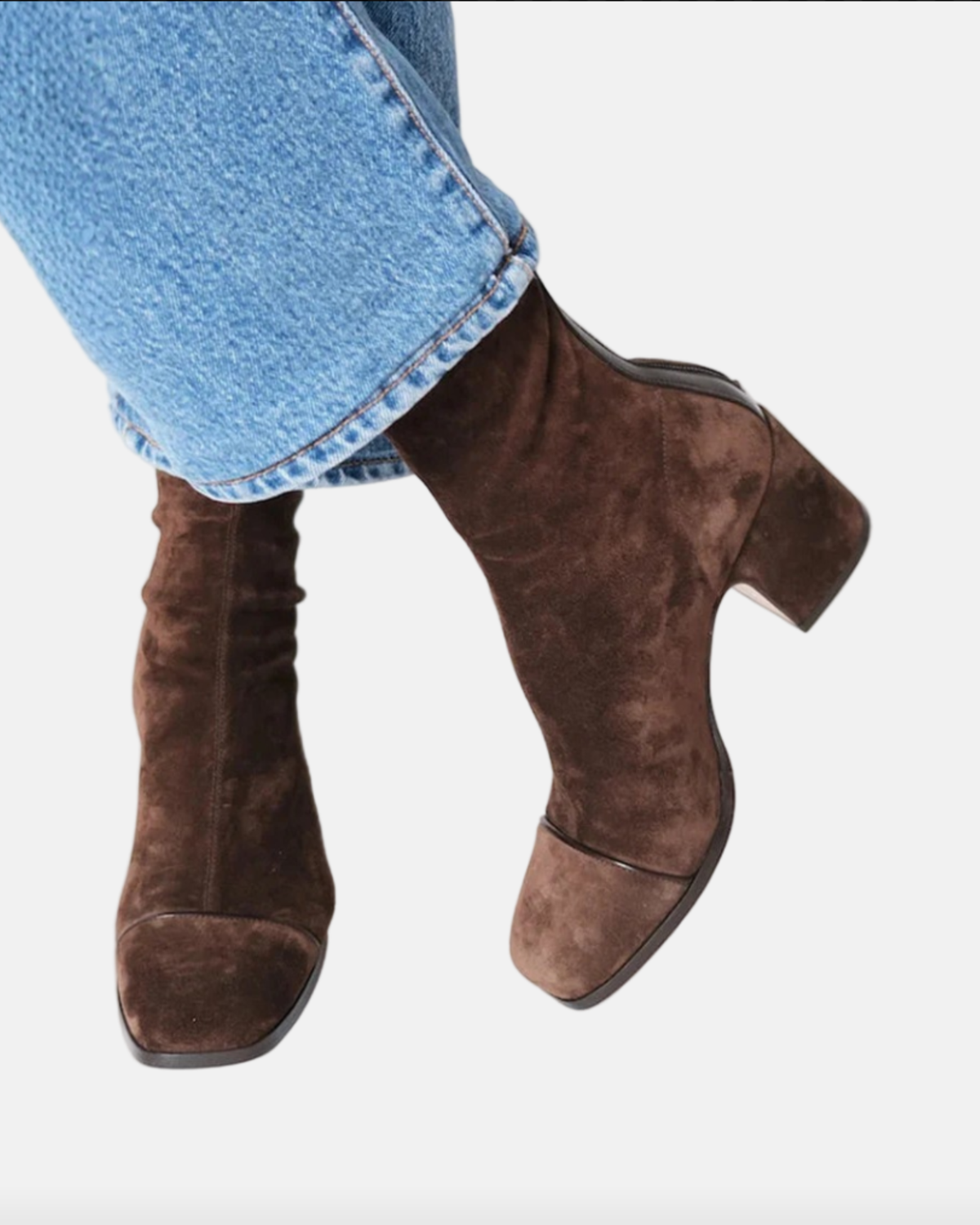Ava | Botines Elegantes con Tacón Cuadrado
