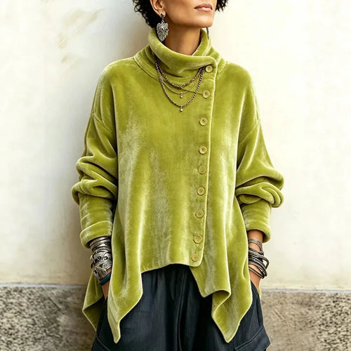 Chaqueta de terciopelo Aitana en verde