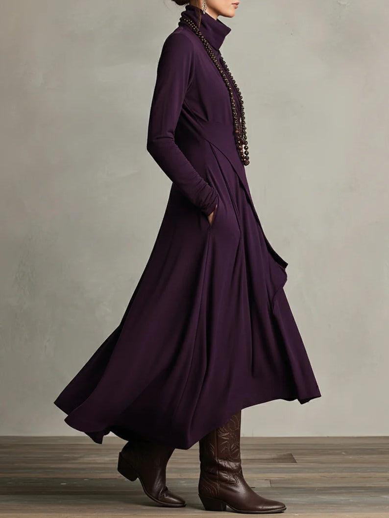 Arielle | Vestido vintage con cuello asimétrico