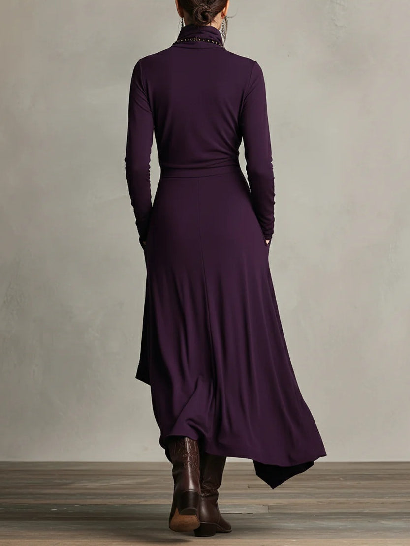 Arielle | Vestido vintage con cuello asimétrico