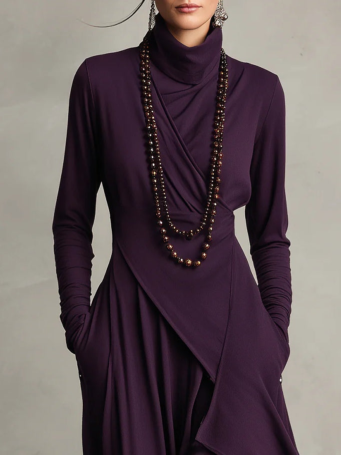 Arielle | Vestido vintage con cuello asimétrico