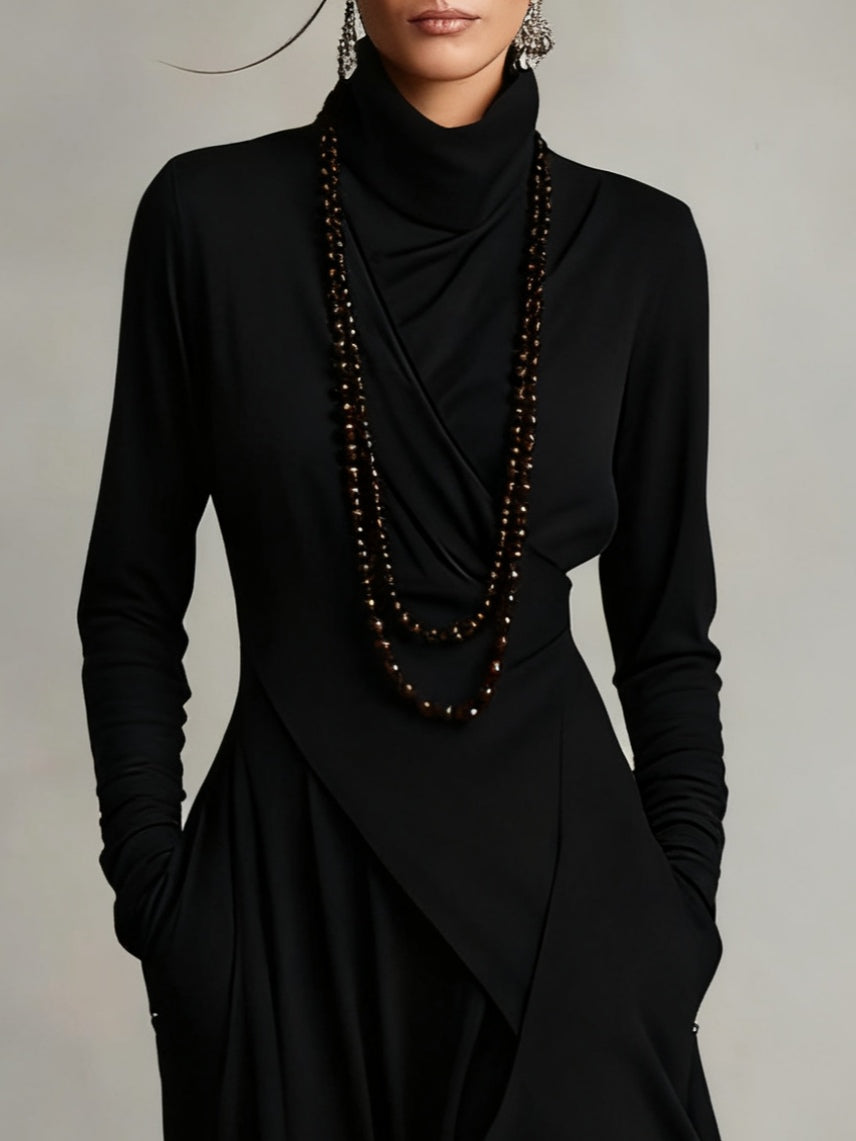 Arielle | Vestido vintage con cuello asimétrico