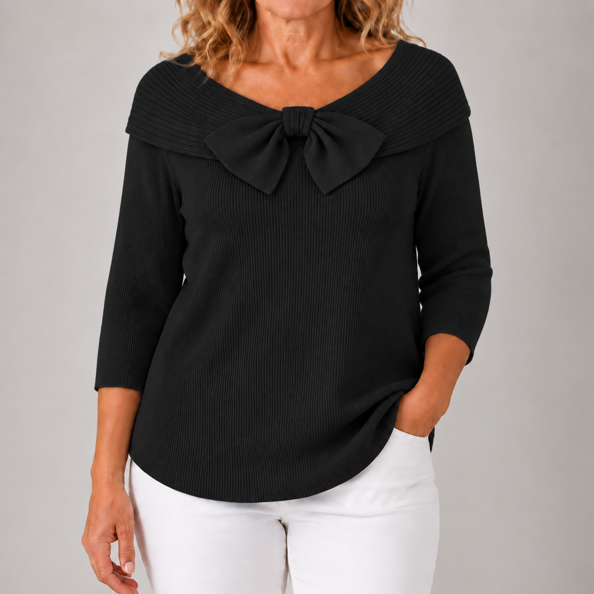 Gisela | Jersey de punto elegante con lazo