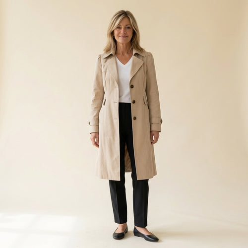 ABRIGO LARGO ELEGANTE PARA MUJER